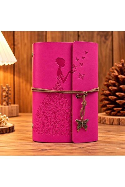 mr shopping MR Голям кожен дневник с фигура на пеперуда – Винтидж дневник и т...