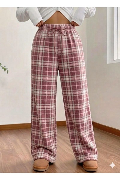 Es Sport Peluş alt Eşofman Sonbahar ve Kış için Rahat Lastikli Bel,Sıcak,Dese...