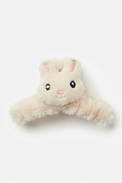 Jaida Moda Cute Carrot Patterned Plush Hairpin with Rabbit Figure - Trendy Pl...