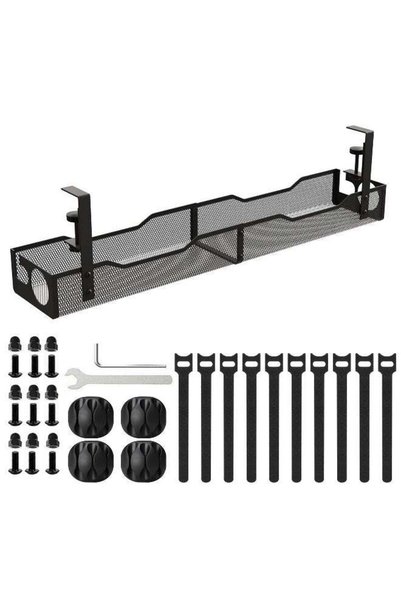 Generic Under Desk Cable Management Tray, 26 Inch (66 cm) Metal Cord Organize...