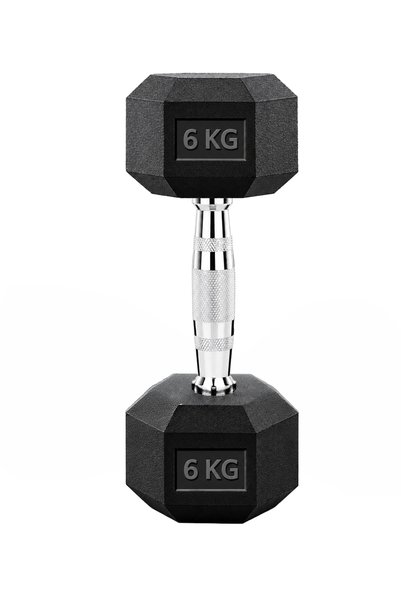 Fitness World 6kg Iron Dumbbells, Fitness Iron Dumbbells 6kg, Hexagonal Hand ...
