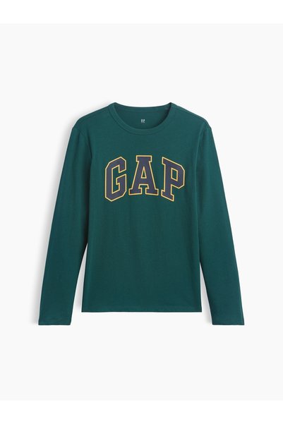 GAP Erkek Çocuk Yeşil Logo T-Shirt
