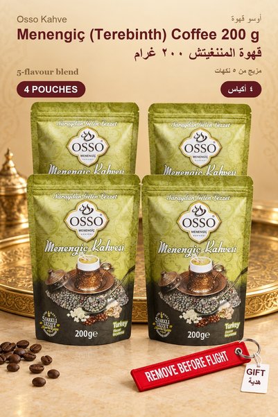 OSSO KAHVE قهوة أوسو مينينجي (تيربينث) 200 جرام × 4 أكياس