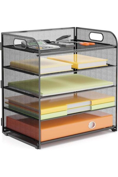 Generic HOOKOR Letter Tray Paper Organizer 5-Tier Desk File Organizer with Ha...