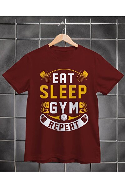 EatSleep Erkek Regular Fit Baskılı Spor Tişört