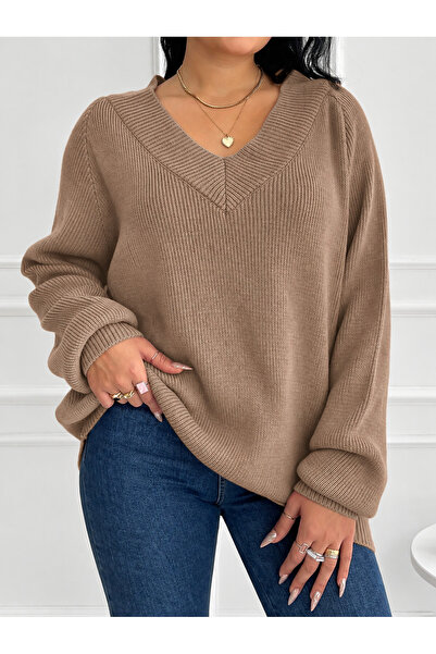 EFENDİX Plus Size Knitwear Sweater