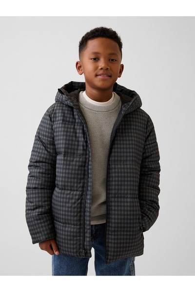 GAP Erkek Çocuk Gri Puffer Şişme Mont