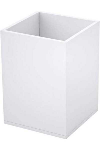 Generic TPGP White Acrylic Pen Holder, Desktop Pencil Cup Stationery Organize...
