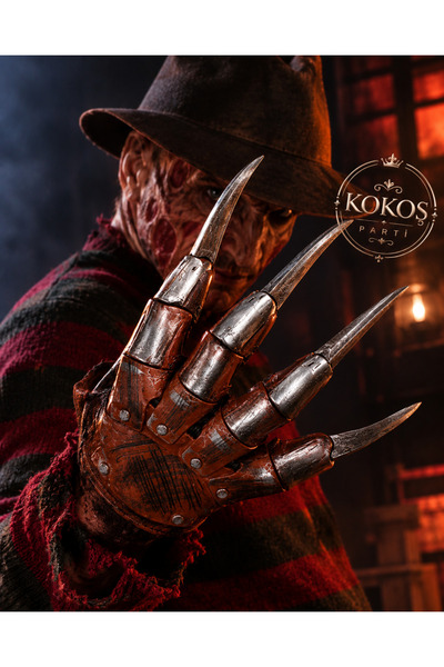 Kokoş Parti Halloween Elm Sokağı Kabusu Freddy Krueger Eldiveni ● Cadılar Bay...