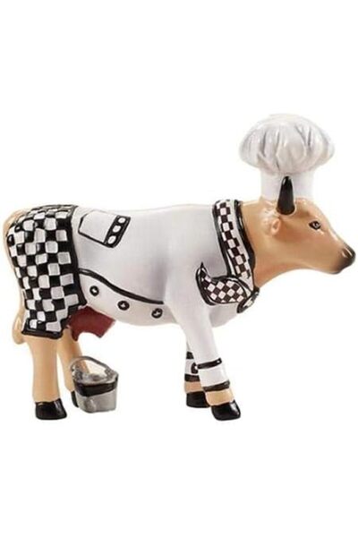 Generic Cowparade Resin Multi Color Chef Small Size Cow Statue