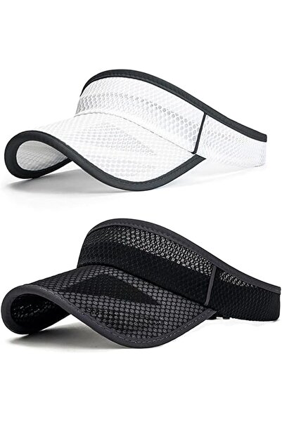 Yelajoy 2-Pack Sports Sun Visor Cap, Mesh Breathable Quick-Dry Outdoor Sport ...