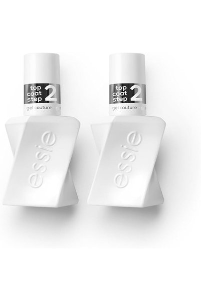 Essie Gel Couture Longwear Top Coat Duo Set, Glossy High Shine Chip-Resistant...