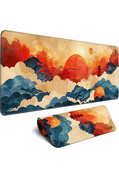 GENERAL Redragon Skull Mouse Pad Japanese Ukiyo-e XL Anime Big 31.5x11.8 in D...