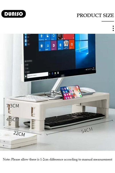 Generic DUNISO Computer Monitor Stand Riser, Save Space Desk Organizer with Non-slip Base,Adjustable Height