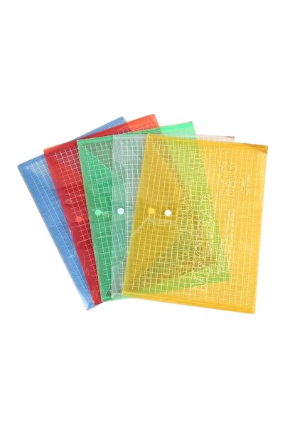More A4 buttoned plastic file 12-piece set