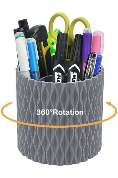 Generic Pencil Pen Holder for Desk, 5 Slots 360°Degree Rotating Pencil Pen Or...