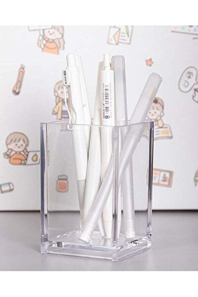 Generic TPGP Clear Acrylic Pencil Pen Holder Cup, Clear Makeup Brush Holder, ...