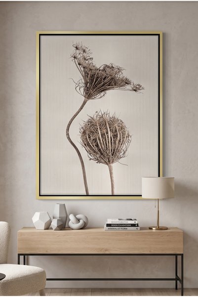 Jasmine Art Abstract Beige Nature Still Life Nature Wall Art | Portrait Frame...