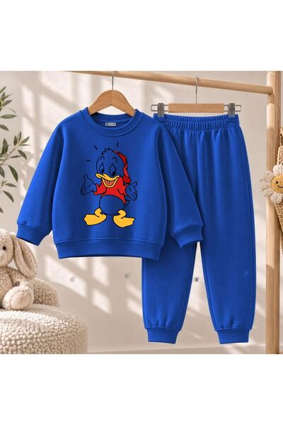 playwear Timski dukserica Dafi Duck sa printom za devojčice i dečake, okrugli...