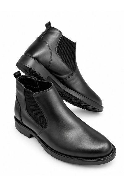 Scarpe Sano Daily Use Genuine Leather Elastic Men's Chelsea Boots, Fully Orthopedic, Comfortable Fit