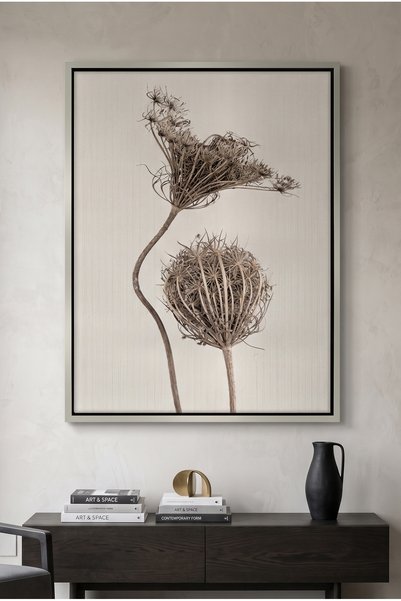 Jasmine Art Abstract Beige Nature Still Life Nature Wall Art | Portrait Frame...