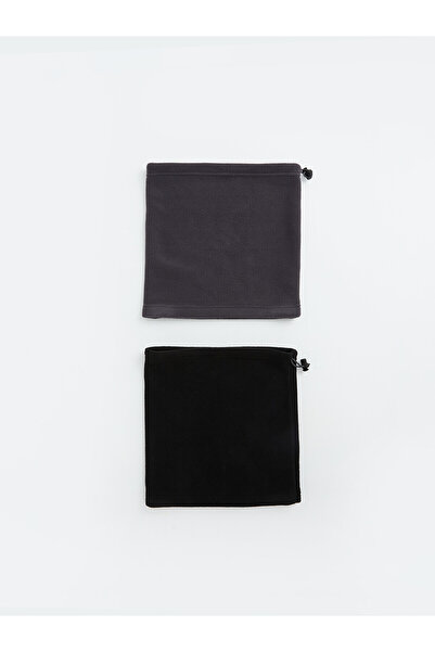 LC Waikiki Lcw Accessories Black Polar Plain Men's Neck Gaiter with Nevavm Di...