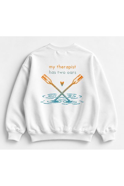 OXCI سترة رياضية عادية مطبوعة للجنسين من مجموعة Rowing Collection My Therapist