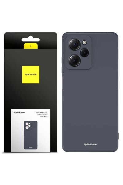 spacecase Husă de silicon Poco X5 Pro 5G neagră