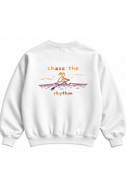 OXCI مجموعة Rowing Collection Chase the Rhythm سويت شيرت عادي مطبوع للجنسين