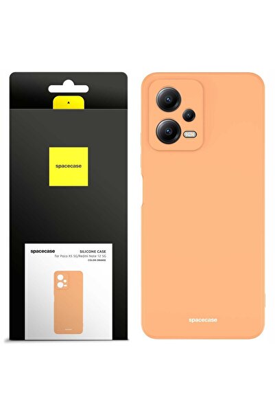 spacecase Husă de silicon Poco X5 5G/Redmi Note 12 5G portocalie
