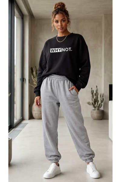 CLOTHES33 Zero Collar Sweat Suit 2-Piece Combination Winter Shardooned Whynot...