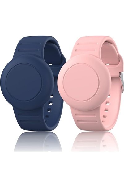 GENERAL Zoe Protective Case Compatible with Airtag, Pink and Blue Gray Silico...