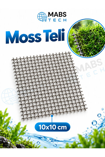 Mabs Tech Akvaryum Dekorasyonu İçin Paslanmaz Moss Teli / Bitki Sabitleme 10x10 cm (1 Adet)