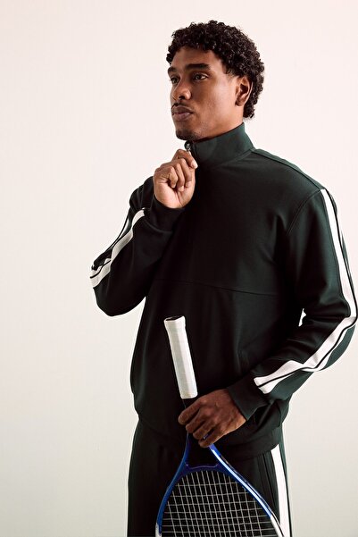 DeFacto Standard-Fit-Sport-Basic-Sweatshirt mit Stehkragen D1953AX26AU