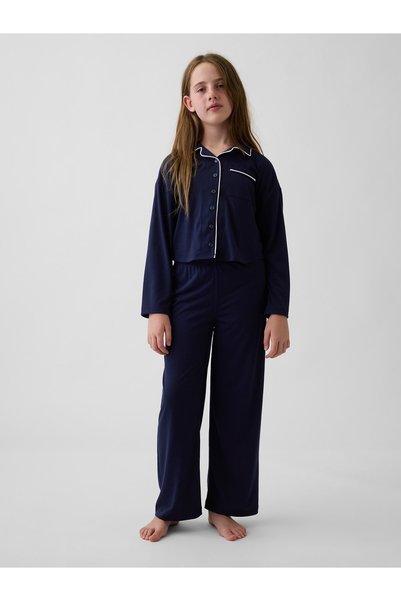 GAP Kız Çocuk Lacivert Recycled Pijama Takımı