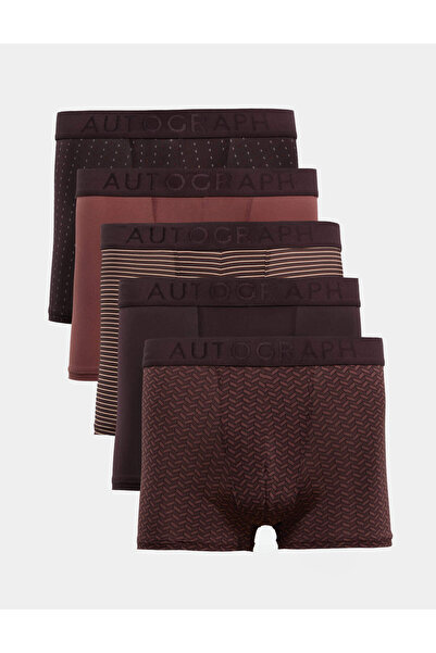 Marks & Spencer 5'li Geometrik Desenli Mikroskin Hipster Boxer