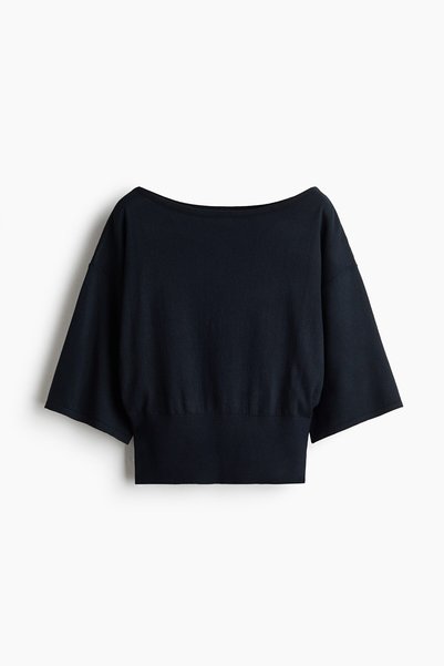 H&M Kayık Yakalı Triko Üst