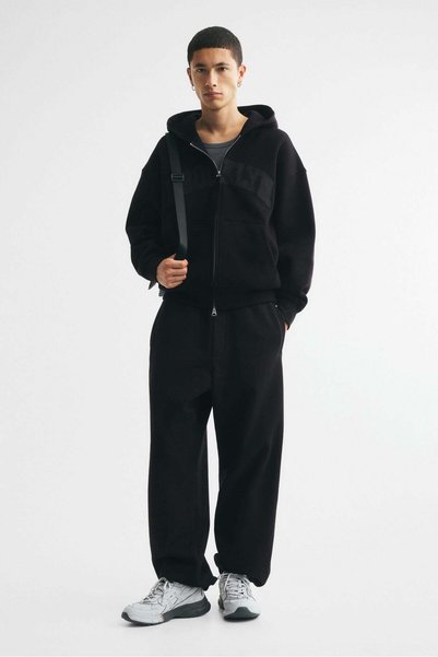 H&M Relaxed Fit Printed zip-through hoodie
