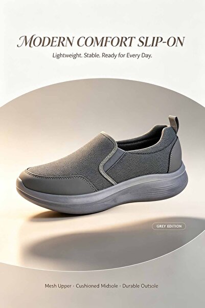 VivoGlobal Shop أحذية مشي رجالية سهلة الارتداء - نعل متوسط مبطن بسمك 5 سم مع ...
