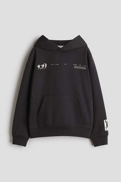 H&M Print-motif brushed-inside hoodie