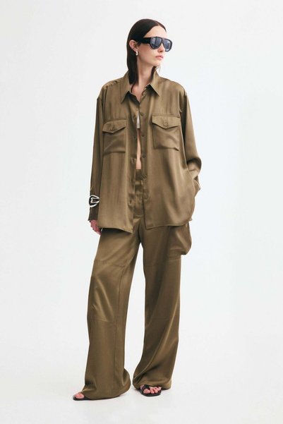 H&M Oversized satin shirt