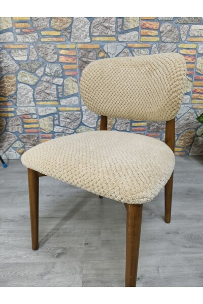 COVER TEKSTİL Bohemian New Model Chair Cover Jacquard Chickpea Pattern