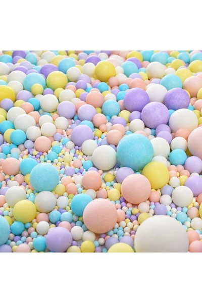 Decoratiuni Dulci Mix perle din zahar in culori pastel (100g.)