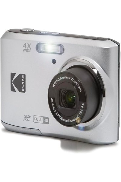 Kodak كوداك كاميرا صغيرة FZ45 بدقة 16 ميجابكسل بتكبير 4 أضعاف من بيكسبرو - فضي