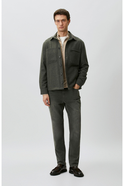 Network Haki Slim Fit Denim Pantolon