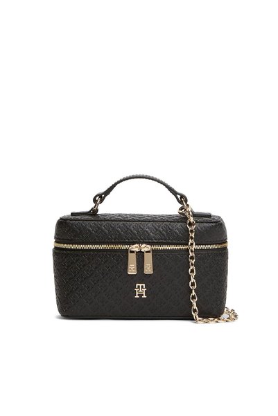 Tommy Hilfiger Γυναικεία Τσάντα Νεσεσέρ Χιαστί Μαύρη AW0AW19021-BDS