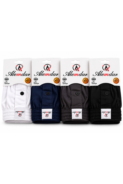 Generic Brand Turkish Men's Boxer 5-Pack %95 Cotton - %5 Elastane Comfortable Elastic Waist Front Button Closure