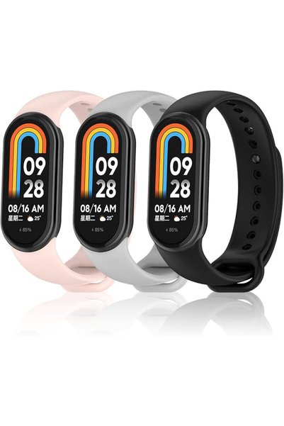 T Tersely 3 قطع من الأحزمة السيليكونية لـ Xiaomi Band 11/10/9/8