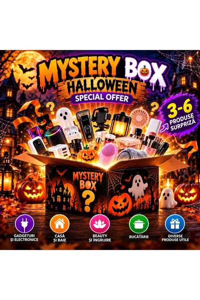 ASMXX MISTERY Halloween, Set cu 3-6 Produse Diverse, Gadgeturi, Casă, Baie, B...