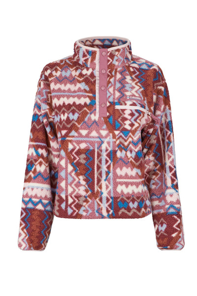 Columbia Γυναικείο Helvetia II Printed Cropped Half Snap Fleece 2098501-555